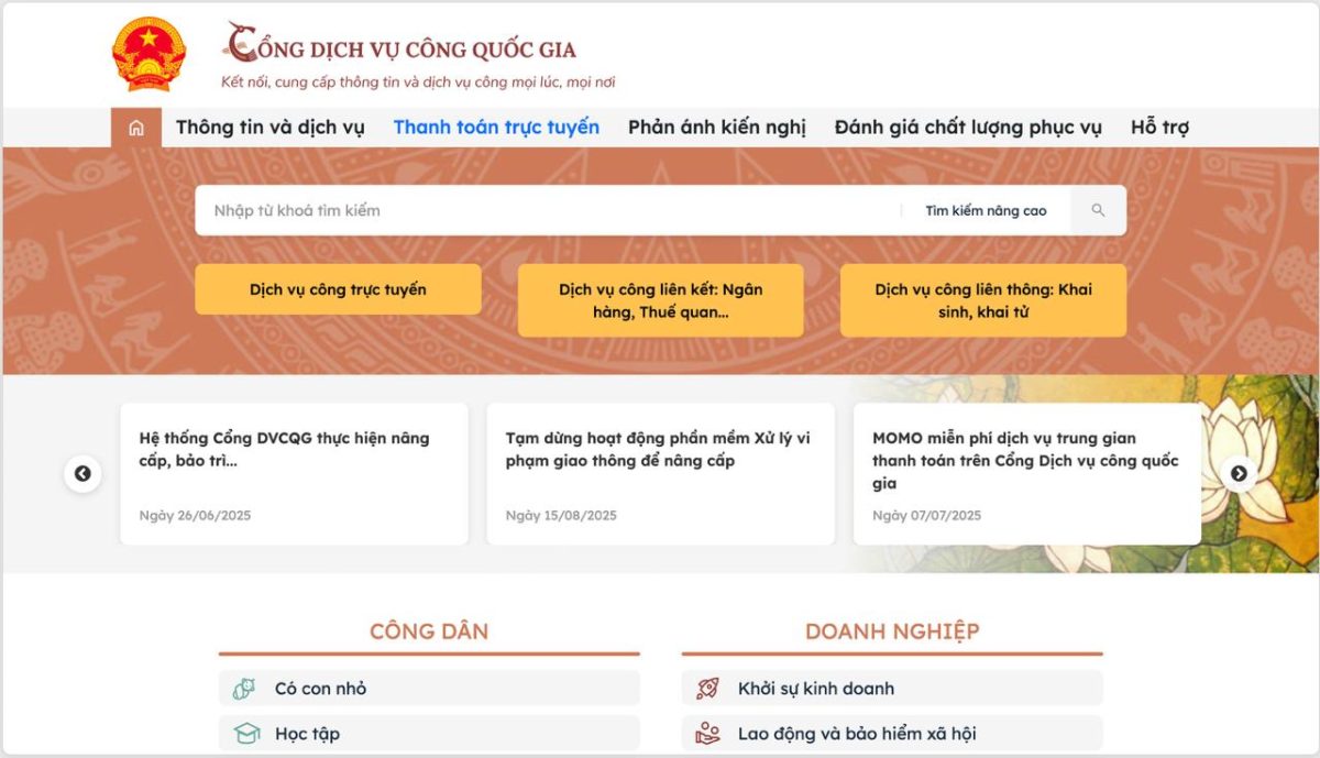 DỊCH VỤ CÔNG QUỐC GIA 2